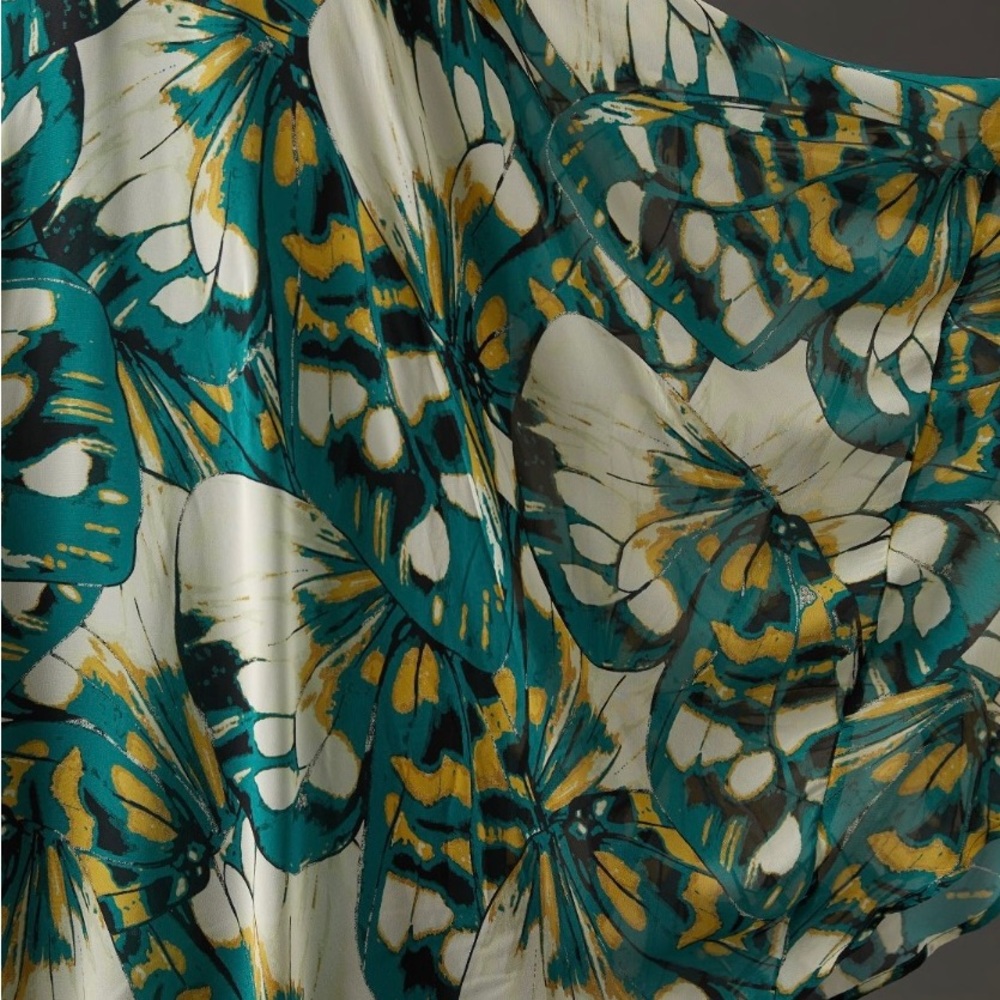 Anthropologie Circular Butterfly Print Skirt - Picture 3 of 10